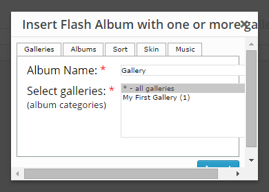 flagallery plugins issues with pop-up display