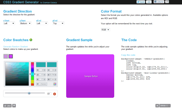 Css3 Gradient Generator