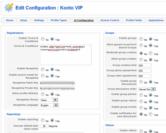 edit configuration