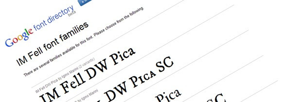 Google Font Directory Showcase