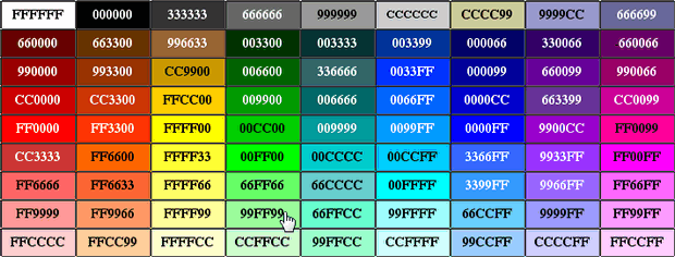 Bảng danh sách tất cả các giá trị background color values .v pre:Bảng danh sách tất cả các giá trị *