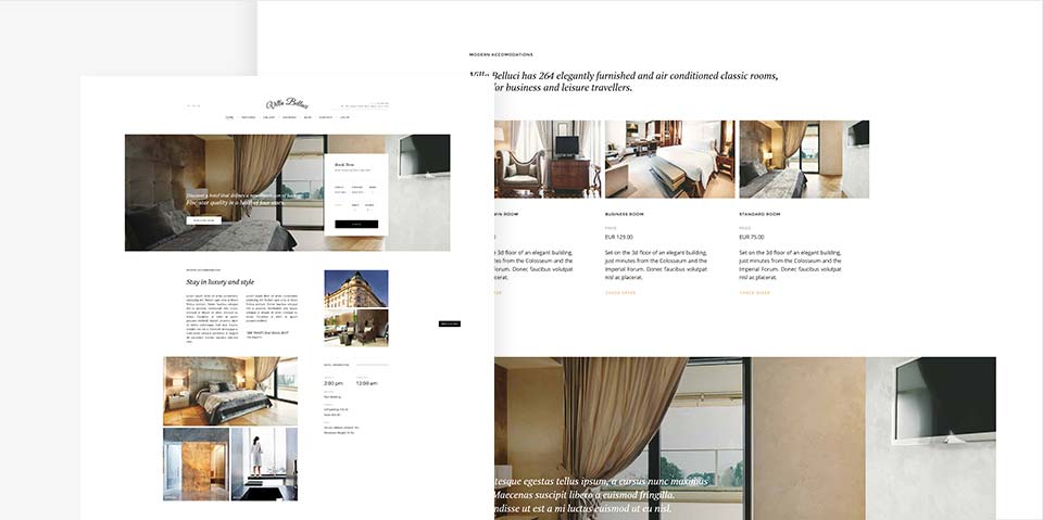 Hotel WordPress Theme | Villa Bellucci